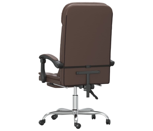 vidaXL biroja masāžas krēsls, brūna mākslīgā āda