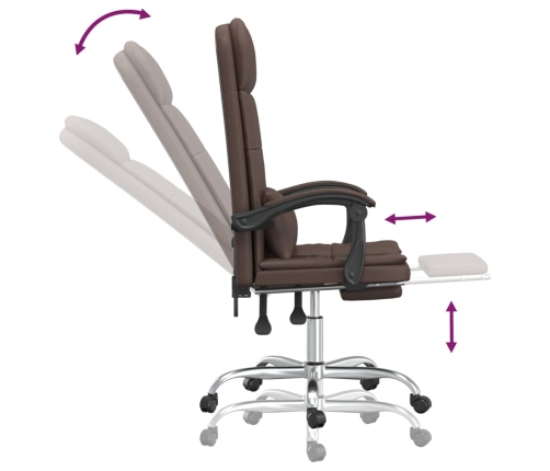 vidaXL biroja masāžas krēsls, brūna mākslīgā āda