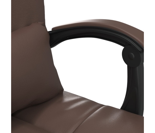 vidaXL biroja masāžas krēsls, brūna mākslīgā āda