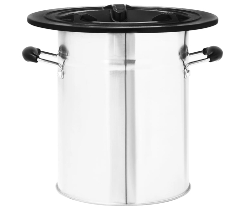 vidaXL kempinga malkas plīts, sudraba krāsā, 51,5x35x30,5 cm, tērauds