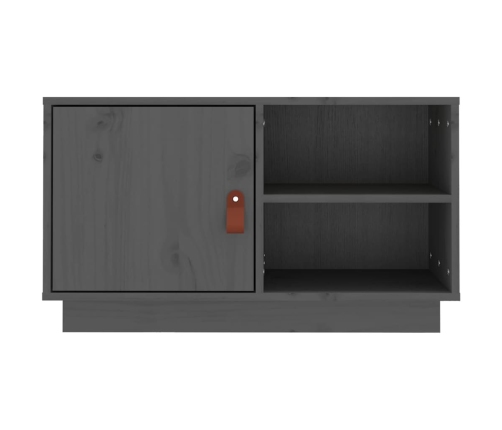 vidaXL TV skapītis, pelēks, 70x34x40 cm, priedes masīvkoks
