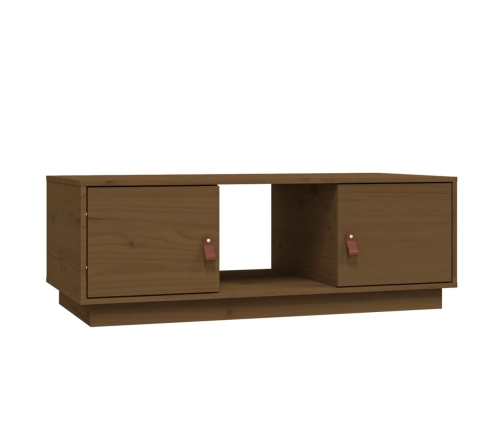 vidaXL kafijas galdiņš, medus brūns, 100x50x35 cm, priedes masīvkoks