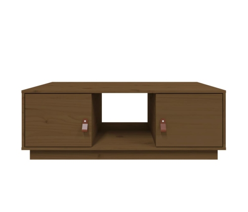 vidaXL kafijas galdiņš, medus brūns, 100x50x35 cm, priedes masīvkoks