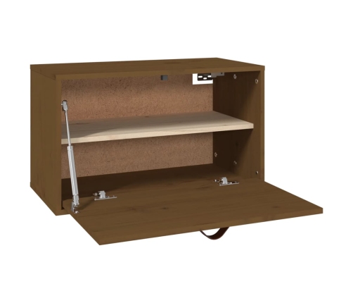 vidaXL sienas skapītis, medus brūns, 60x30x35 cm, priedes masīvkoks