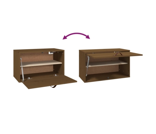 vidaXL sienas skapītis, medus brūns, 60x30x35 cm, priedes masīvkoks