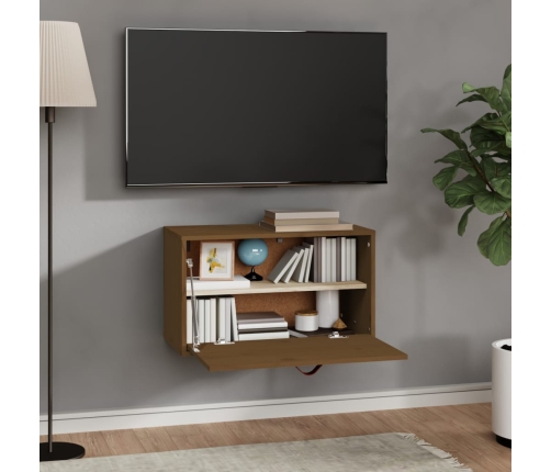 vidaXL sienas skapītis, medus brūns, 60x30x35 cm, priedes masīvkoks