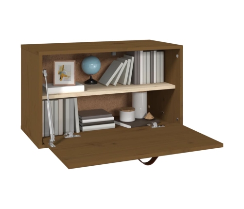 vidaXL sienas skapītis, medus brūns, 60x30x35 cm, priedes masīvkoks