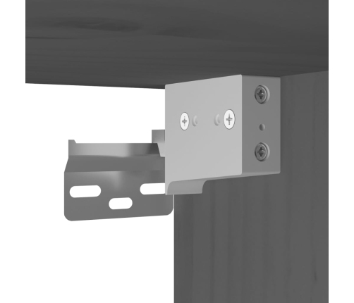 vidaXL sienas skapīši, 2 gb., pelēki, 31,5x30x30 cm, priedes masīvkoks