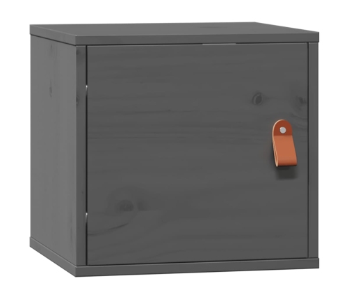 vidaXL sienas skapīši, 2 gb., pelēki, 31,5x30x30 cm, priedes masīvkoks