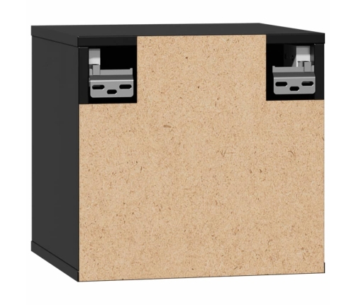 vidaXL sienas skapīši, 2 gab., melni, 31,5x30x30 cm, priedes masīvkoks