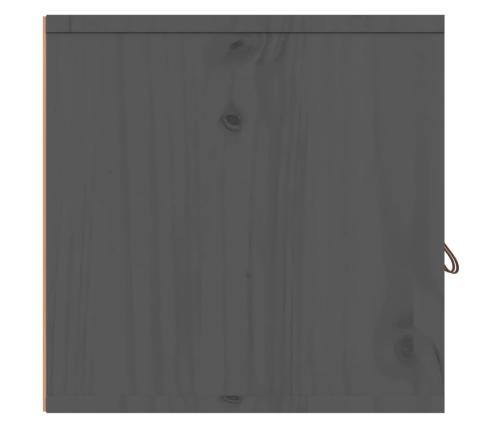 vidaXL sienas skapīši, 2 gab., pelēki, 60x30x30 cm, priedes masīvkoks