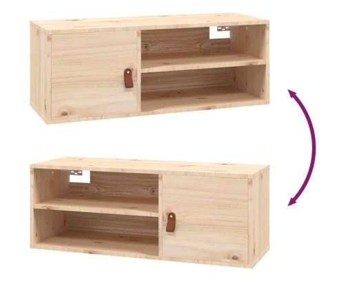 vidaXL sienas skapītis, 80x30x30 cm, priedes masīvkoks