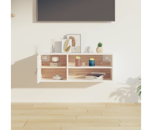 vidaXL sienas skapītis, balts, 80x30x30 cm, priedes masīvkoks