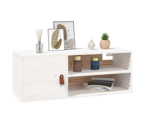 vidaXL sienas skapītis, balts, 80x30x30 cm, priedes masīvkoks