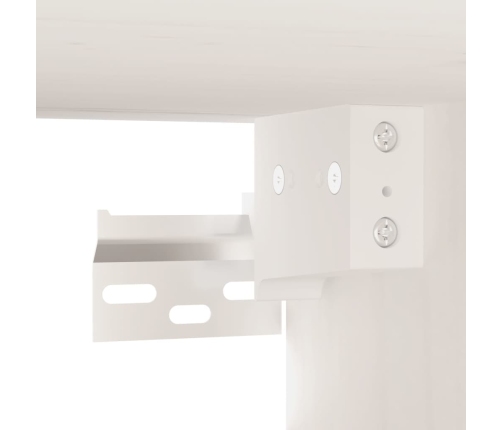 vidaXL sienas skapītis, balts, 80x30x30 cm, priedes masīvkoks