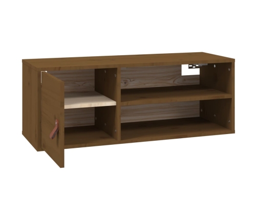 vidaXL sienas skapītis, medus brūns, 80x30x30 cm, priedes masīvkoks