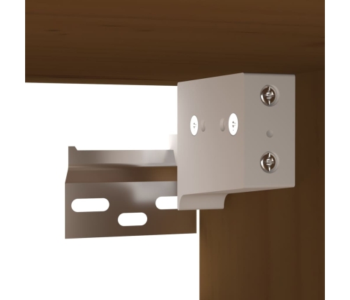 vidaXL sienas skapītis, medus brūns, 80x30x30 cm, priedes masīvkoks