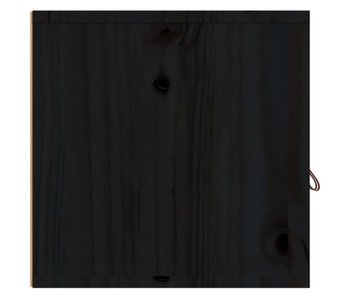 vidaXL sienas skapītis, melns, 80x30x30 cm, priedes masīvkoks