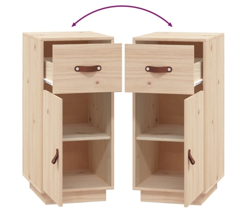 vidaXL kumode, 34x40x75 cm, priedes masīvkoks