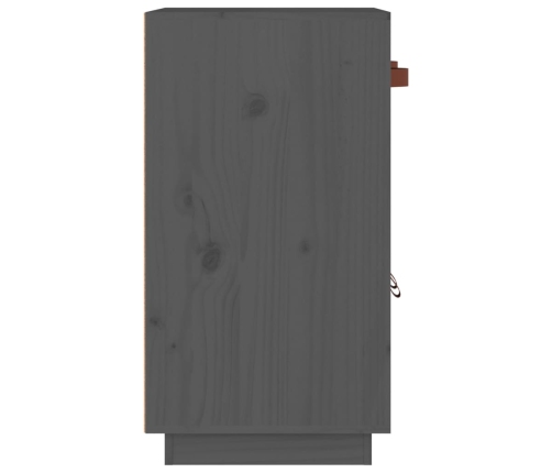 vidaXL kumode, pelēka, 65,5x40x75 cm, priedes masīvkoks