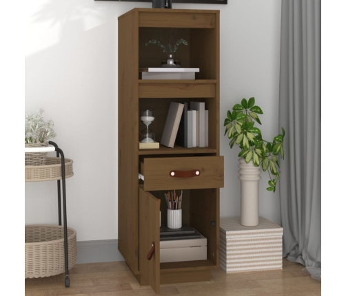 vidaXL augstais skapītis, brūns, 34x40x108,5 cm, priedes masīvkoks