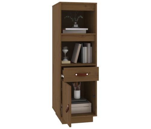 vidaXL augstais skapītis, brūns, 34x40x108,5 cm, priedes masīvkoks