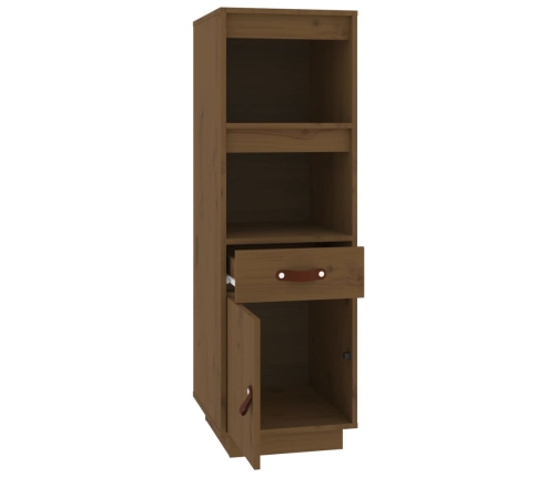 vidaXL augstais skapītis, brūns, 34x40x108,5 cm, priedes masīvkoks