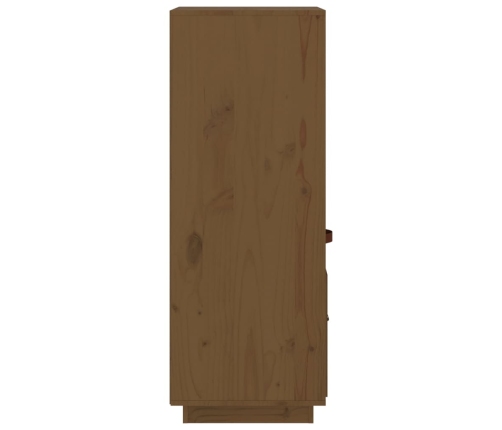 vidaXL augstais skapītis, brūns, 34x40x108,5 cm, priedes masīvkoks