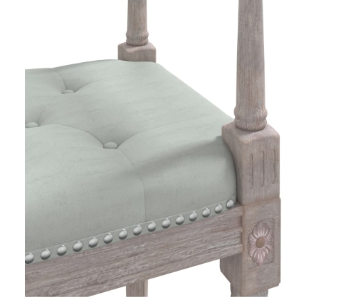 vidaXL sols, gaiši pelēks, 110x40x70 cm, samts