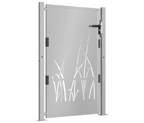 vidaXL dārza vārti, 105x130 cm, tērauds ar rūsas efektu, zāles dizains