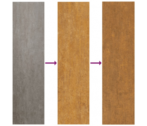 vidaXL dārza vārti, 105x130 cm, tērauds ar rūsas efektu, zāles dizains