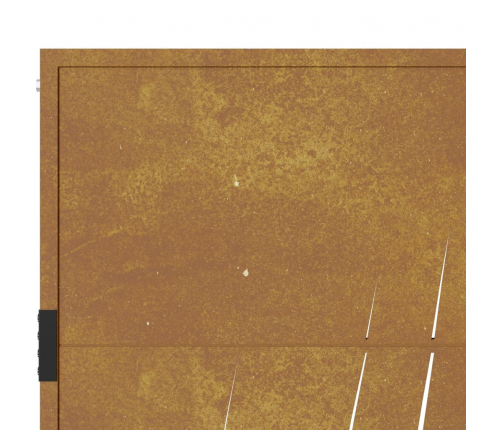 vidaXL dārza vārti, 105x130 cm, tērauds ar rūsas efektu, zāles dizains