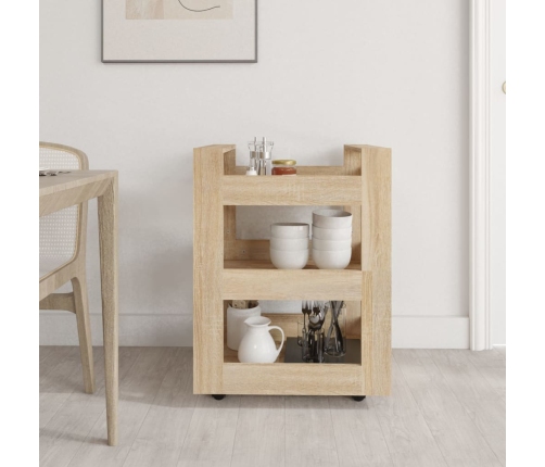 Virtuves Ratiņi, Ozolkoka Krāsa, 60X45X80 Cm, Inženierijas Koks Vidaxl