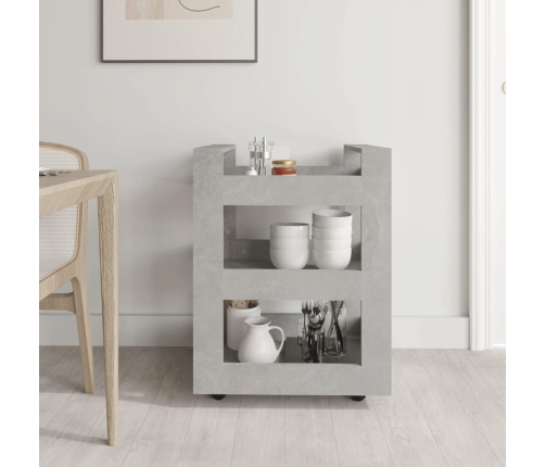 Virtuves Ratiņi, Betona Pelēki, 60X45X80 Cm, Inženierijas Koks Vidaxl