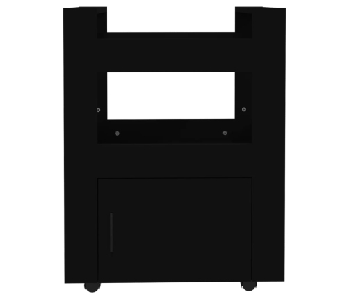 Virtuves Ratiņi, Melni, 60X45X80 Cm, Inženierijas Koks Vidaxl