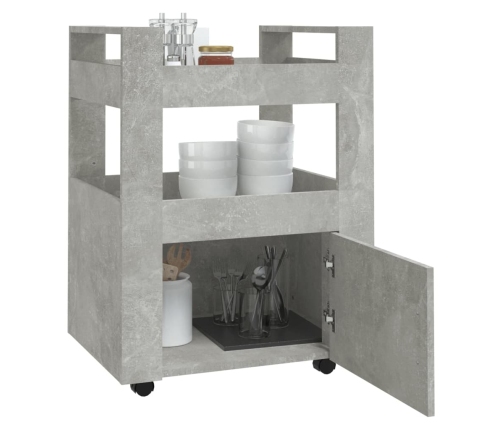 Virtuves Ratiņi, Betona Pelēki, 60X45X80 Cm, Inženierijas Koks Vidaxl