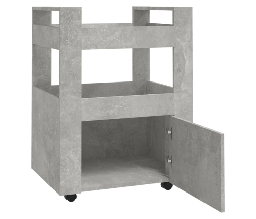 Virtuves Ratiņi, Betona Pelēki, 60X45X80 Cm, Inženierijas Koks Vidaxl