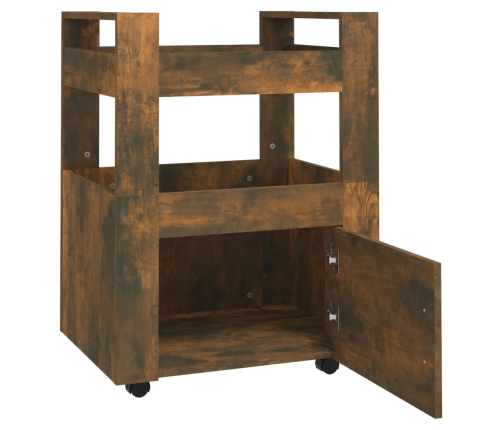 vidaXL virtuves ratiņi, ozolkoka krāsa, 60x45x80 cm, inženierijas koks