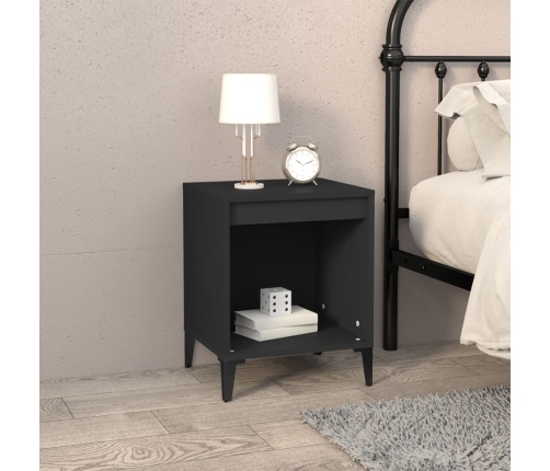 vidaXL naktsgaldiņi, 2 gab., melni, 40x35x50 cm