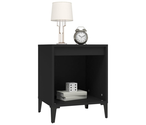vidaXL naktsgaldiņi, 2 gab., melni, 40x35x50 cm