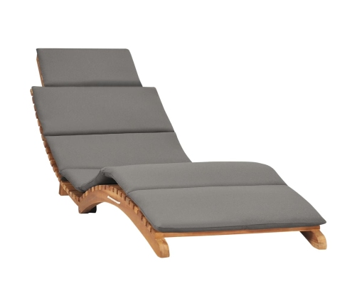 vidaXL sauļošanās zviļņi ar matračiem, 2 gab., masīvs tīkkoks