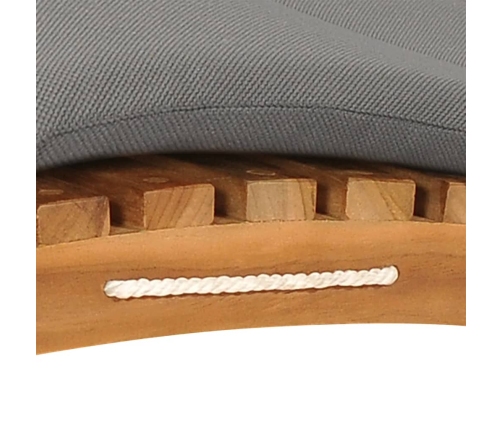 vidaXL sauļošanās zviļņi ar matračiem, 2 gab., masīvs tīkkoks