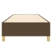 vidaXL gultas rāmis bez matrača, tumši brūns, 90x190 cm, audums