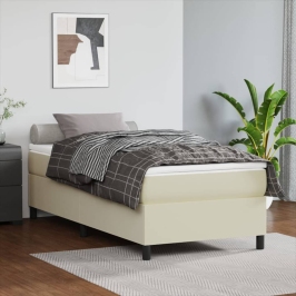Gultas Rāmis, Krēmkrāsas, 90X190 Cm, Mākslīgā Āda Vidaxl Gultas Rāmis, Krēmkrāsas, 90X190 Cm, Mākslīgā Āda Vidaxl