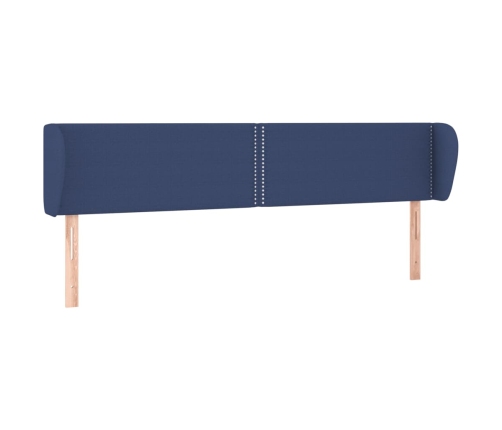 vidaXL galvgalis ar malām, 203x23x78/88 cm, zils audums
