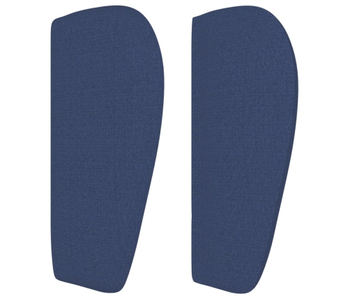 vidaXL galvgalis ar malām, 203x23x78/88 cm, zils audums