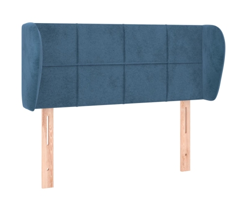 vidaXL galvgalis ar malām, tumši zils samts, 93x23x78/88 cm