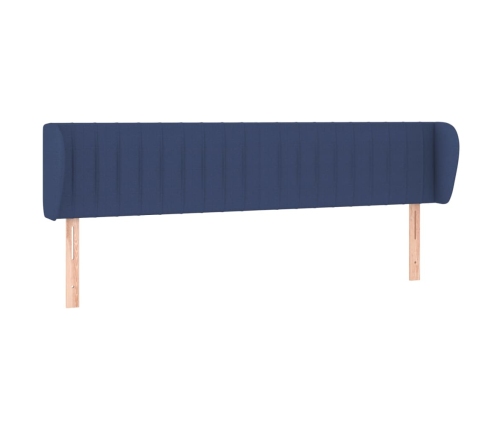 vidaXL galvgalis ar malām, 203x23x78/88 cm, zils audums