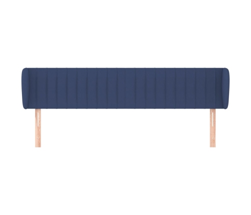 vidaXL galvgalis ar malām, 203x23x78/88 cm, zils audums