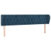 vidaXL galvgalis ar malām, tumši zils samts, 203x23x78/88 cm